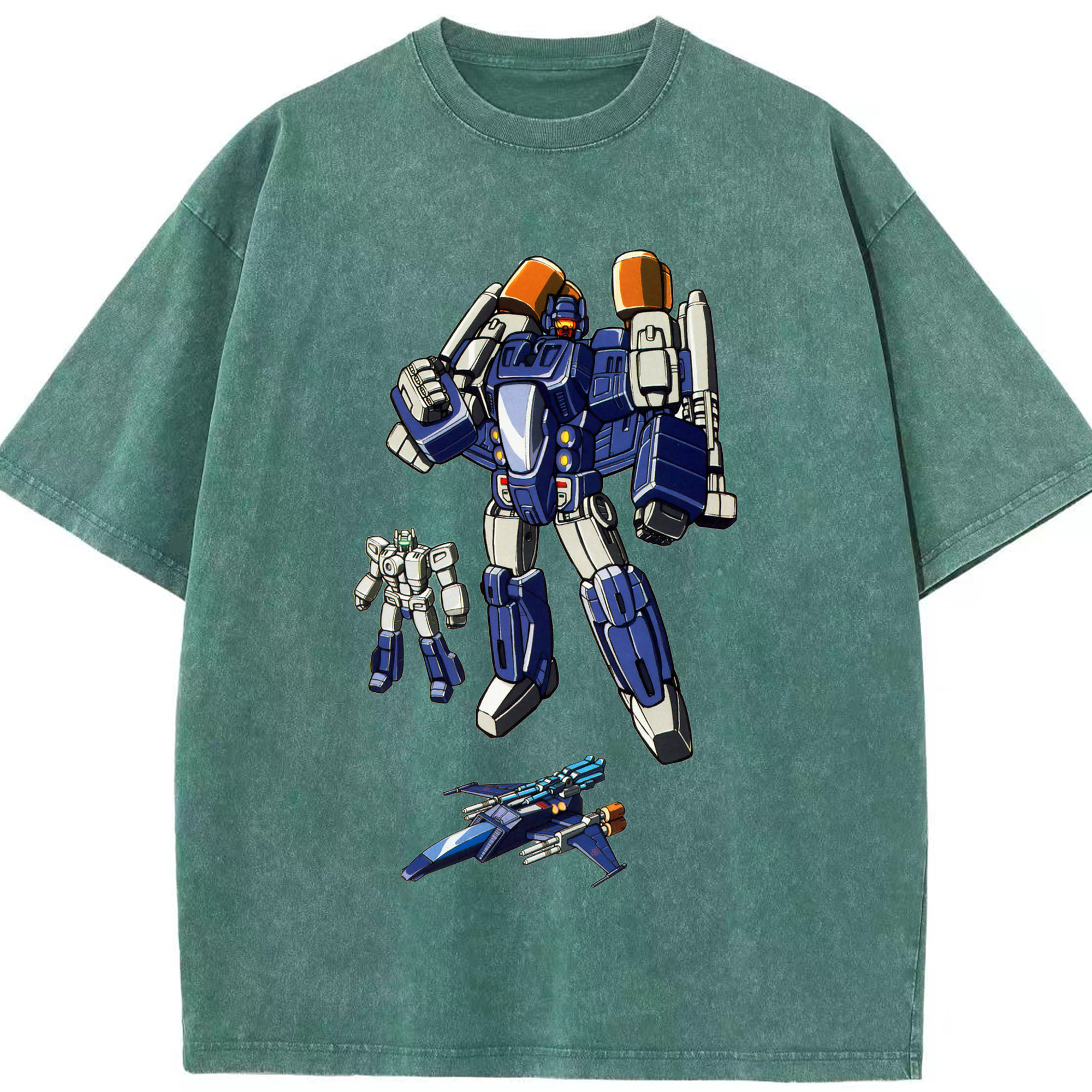 （画像用）  綿100% ヴィンテージ風 半袖Tシャツ（フロントプリント）